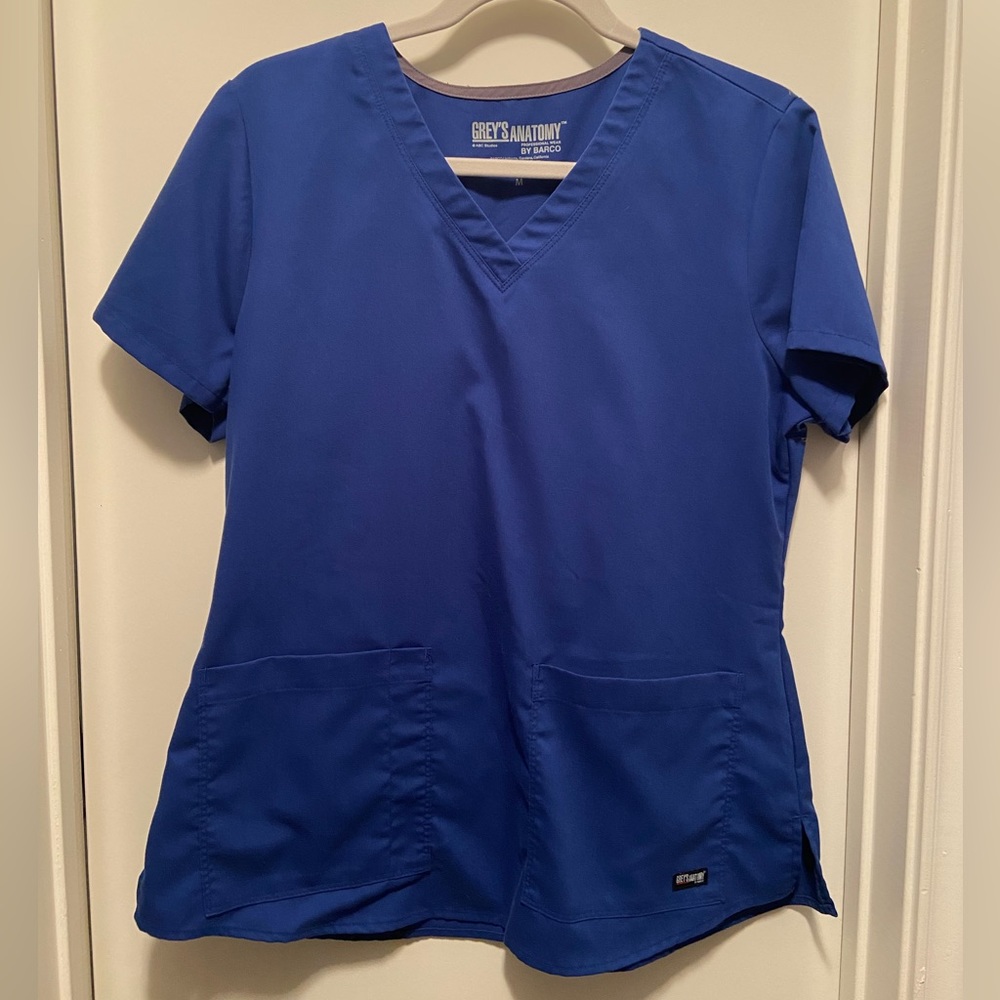 Grey’s Anatomy Royal Blue Scrub Top, size M